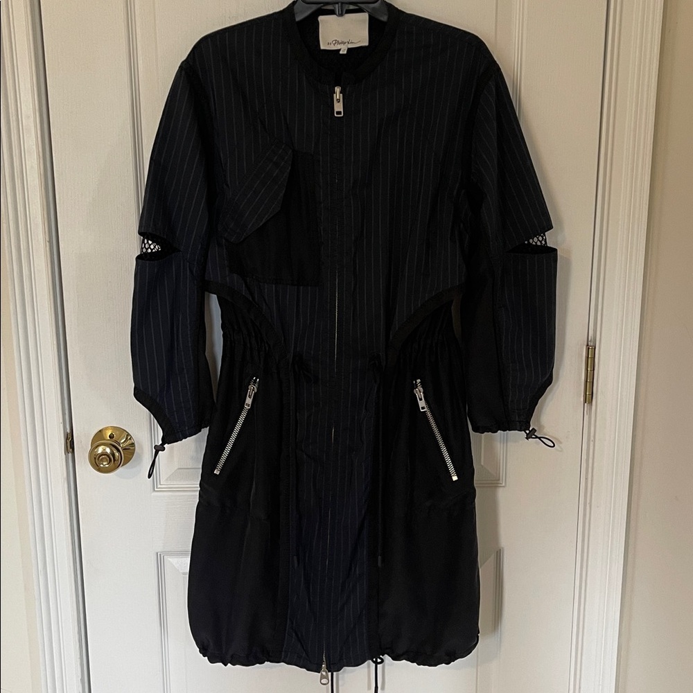 3.1 Phillip Lim Pinstripe Zip-Up Jacket - Picture 3 of 14
